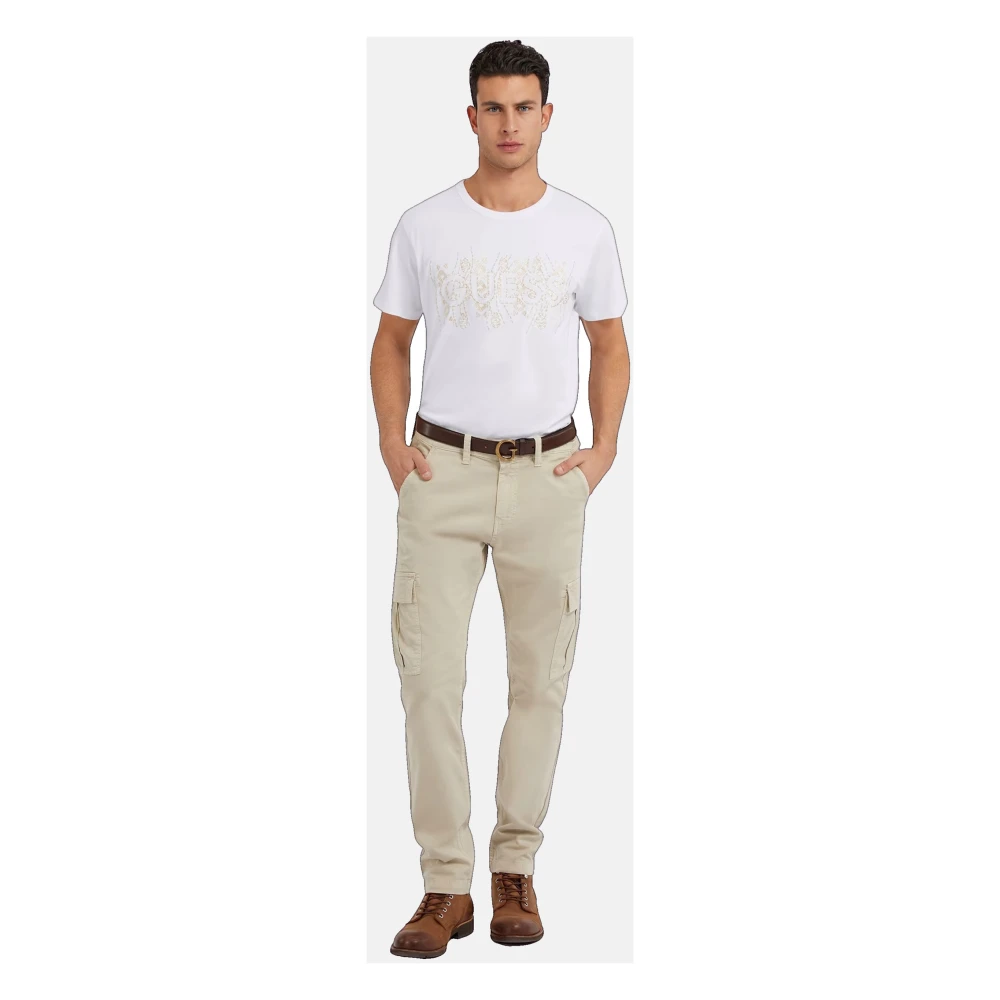 Guess Slim-fit Trousers Beige Heren