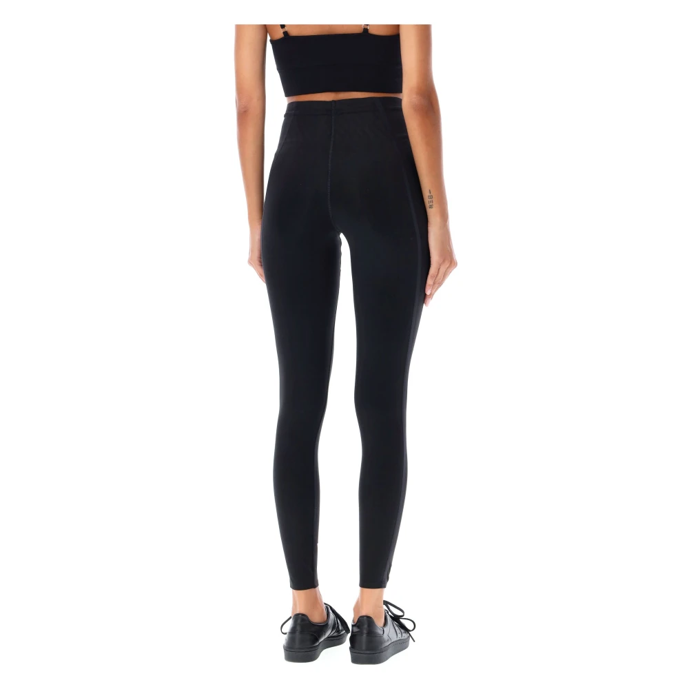Y-3 Zwarte Actieve Leggings met Hoge Taille Black Dames