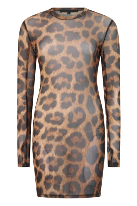 Kort Klänning Leopard