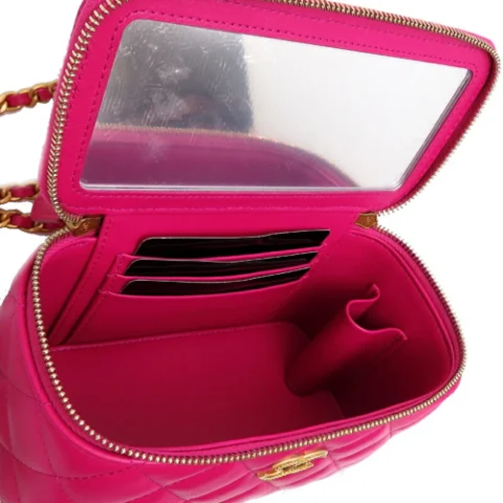 Chanel Vintage Pre-owned Leather handbags Pink Dames