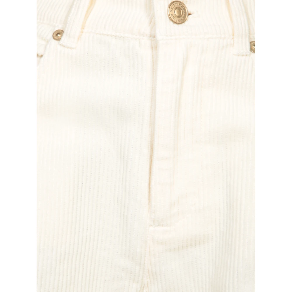 7 For All Mankind Wijde Broek Zomerse Stijl White Dames