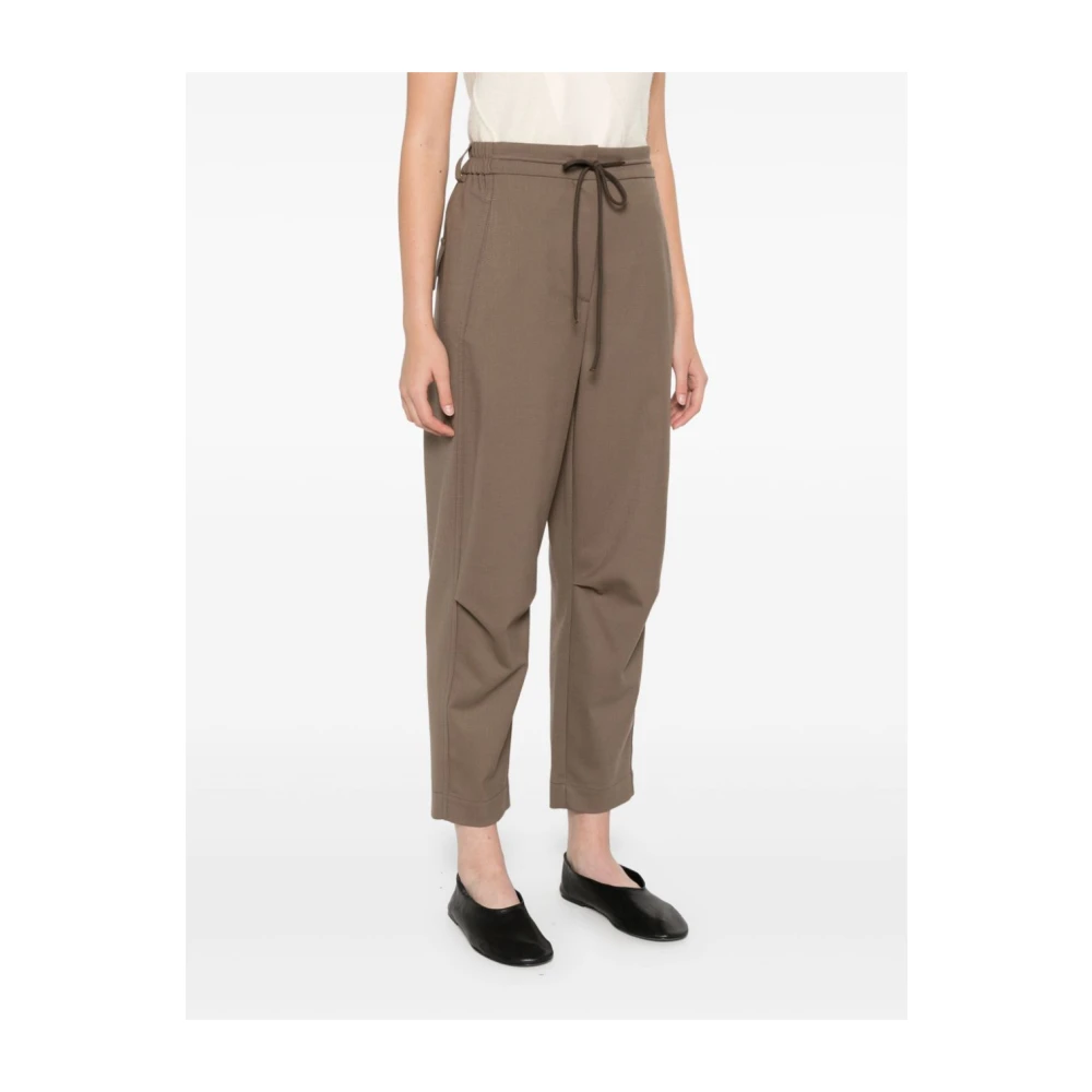 Tela Wijde Broek in Zwart Brown Dames