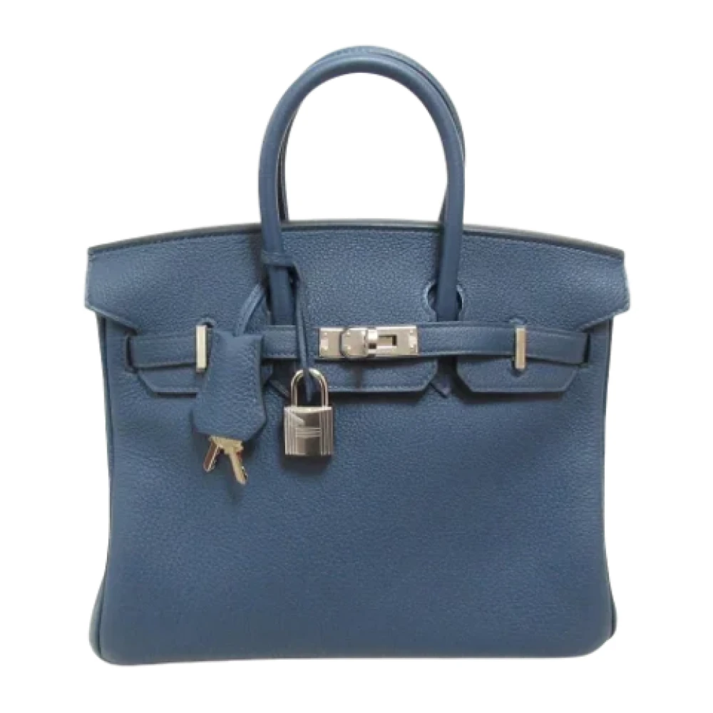 Hermès Vintage Pre-owned Leather handbags Blue Dames