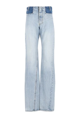 Tvåfärgade Denimbyxor