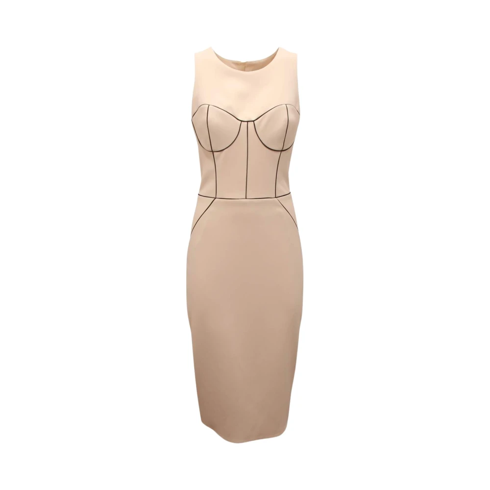 Elisabetta Franchi Women's Brown Abito Tubino Wo Dress