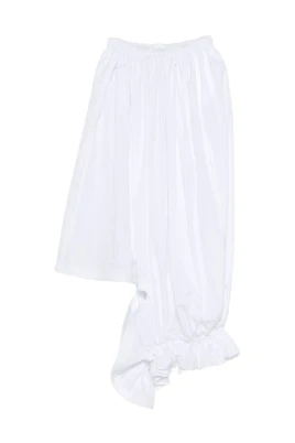Ruffle Trim Midi Skirt