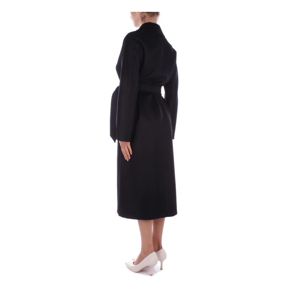 Max Mara Zwarte wollen jas met knoopsluiting Black Dames