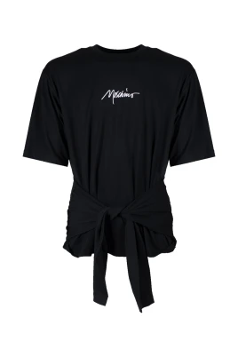 Dubbel Passform Svart T-shirt
