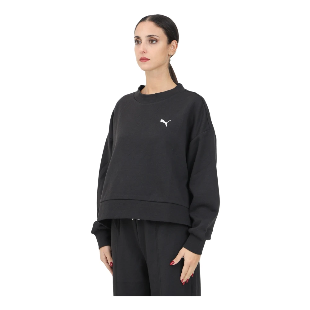 Puma Klassieke Zwarte Crewneck Sweater Black Dames