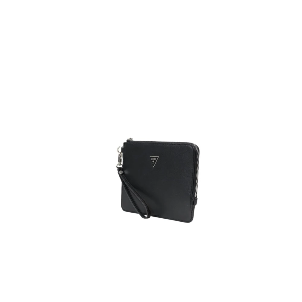 Guess Zwarte ritsportemonnee polsstijl Black Dames