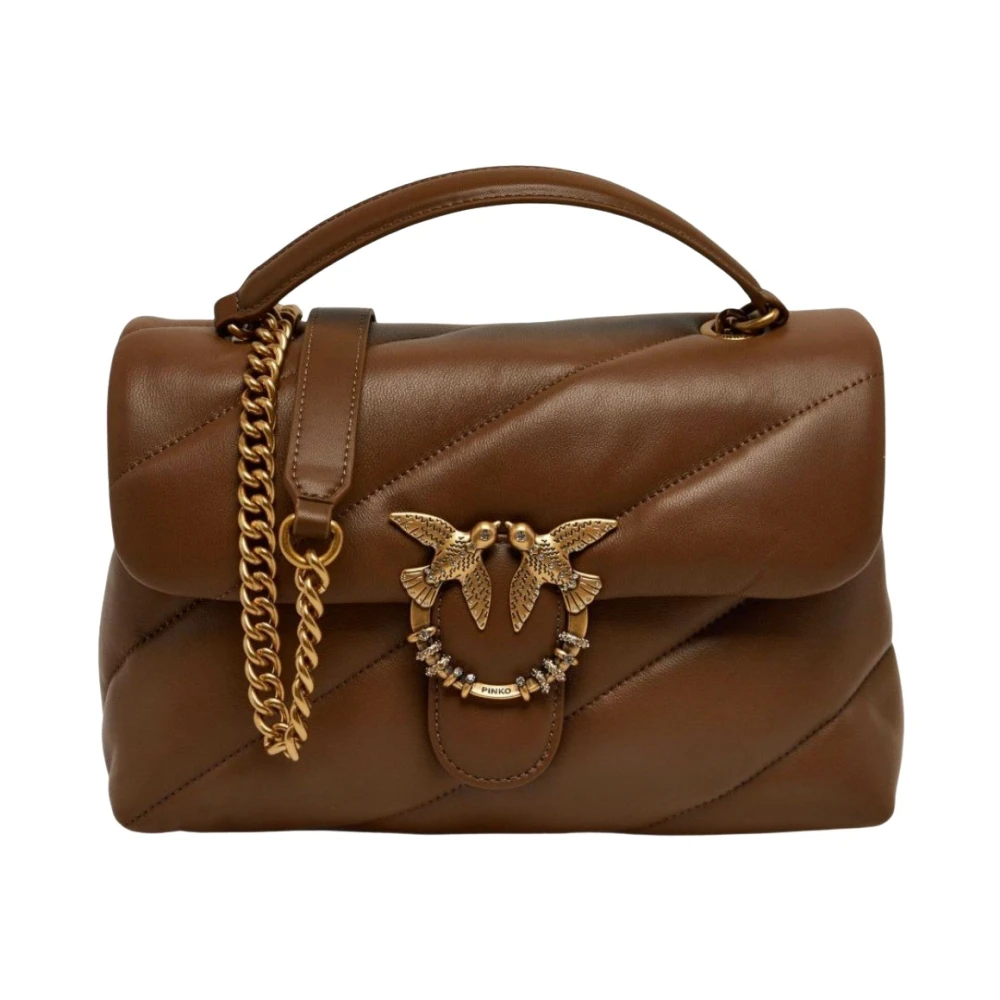 Pinko Donna - Borsa A Tracolla Media Love Bag Puff In Nappa Trapuntata Con Fibbia Gioiello - Immagine 3