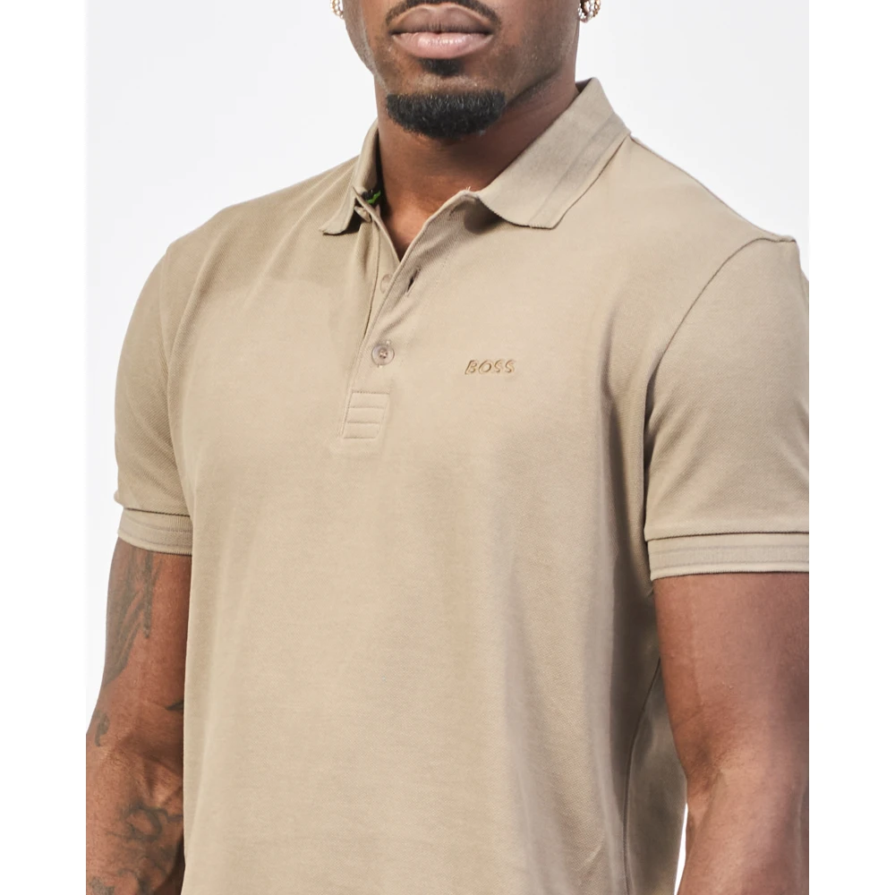 Hugo Boss Contrast Trim Paddy Polo Beige Heren