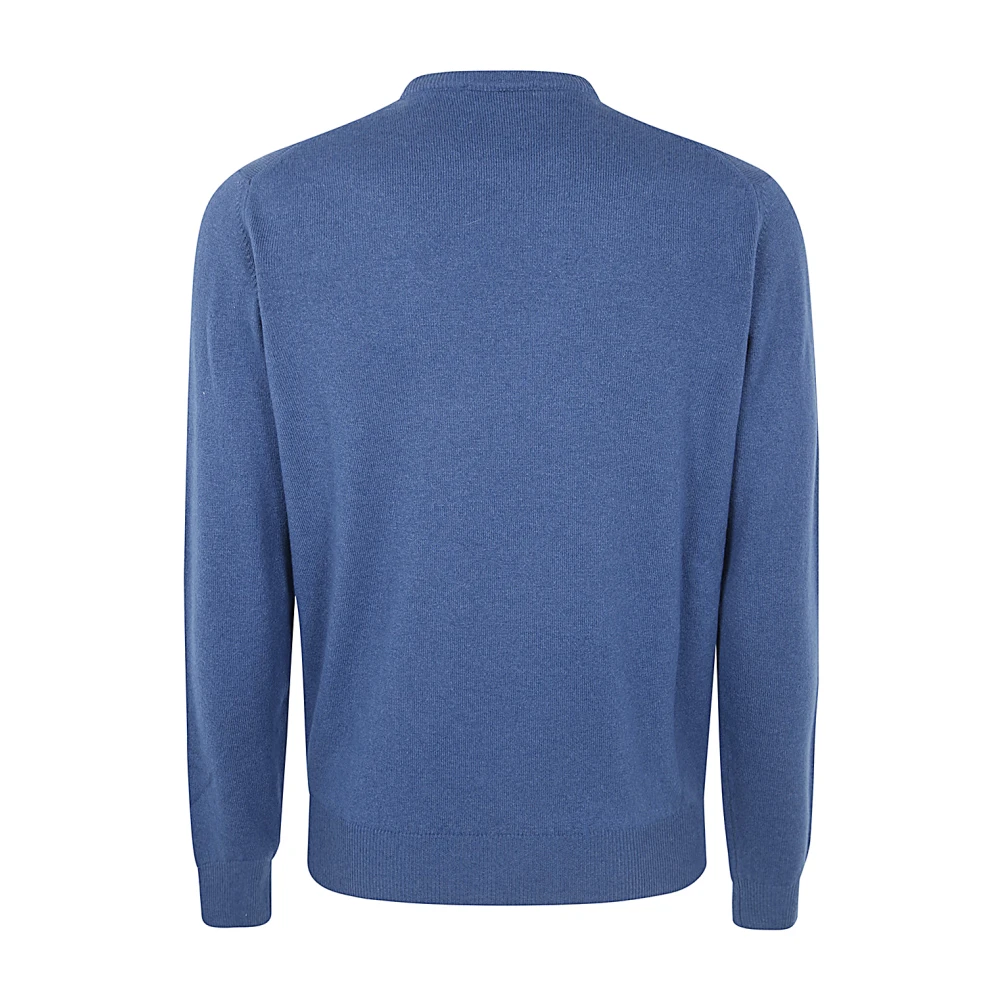 Filippo De Laurentiis Stijlvolle ronde hals lange mouwen top Blue Heren