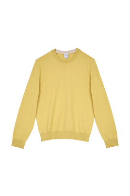 pull-leger-coton-jaune-tricot-logo