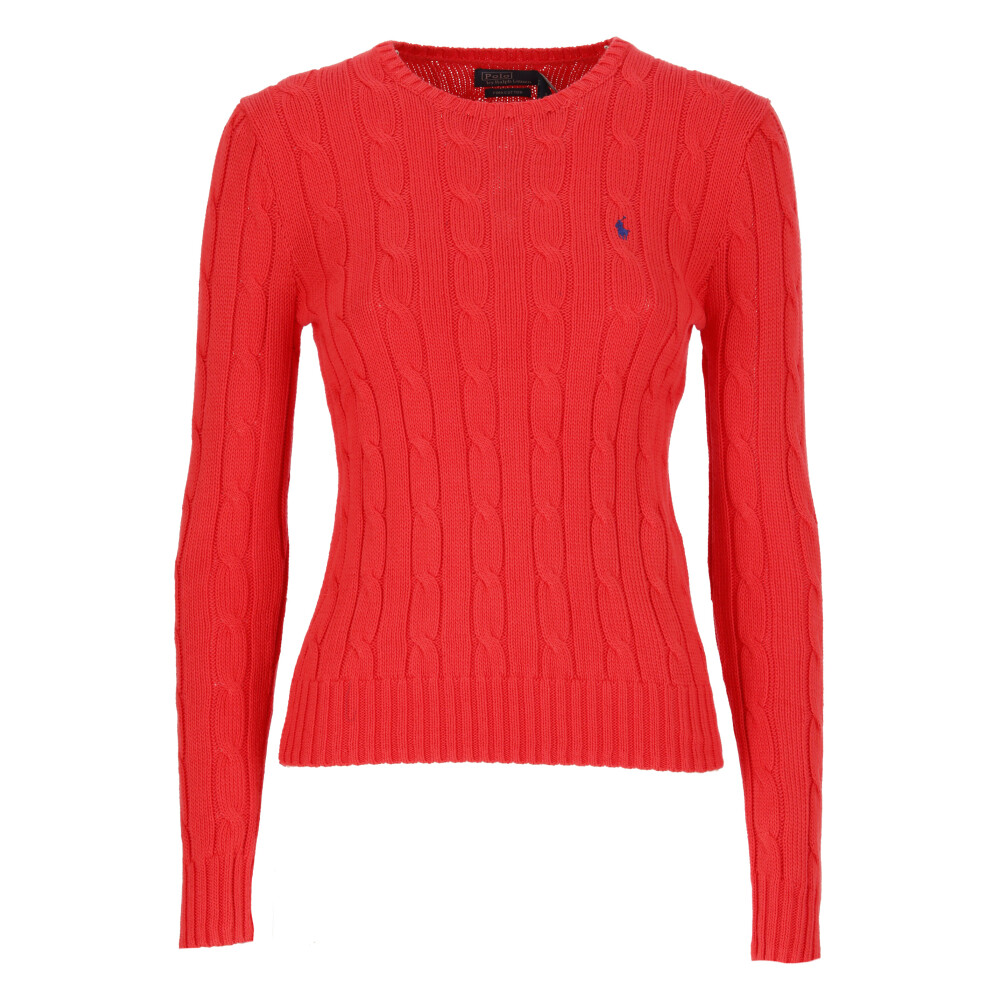 Rode Katoenen Trui met Iconisch Pony Logo Ralph Lauren Sweaters Miinto.be