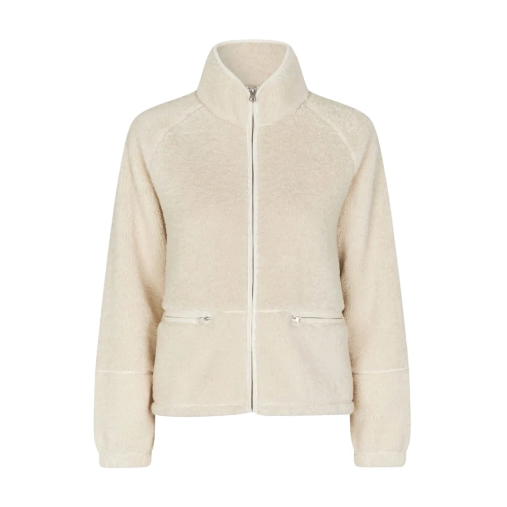 Samsøe Gerecyclede Polyester Raglan Ritsjas White Dames