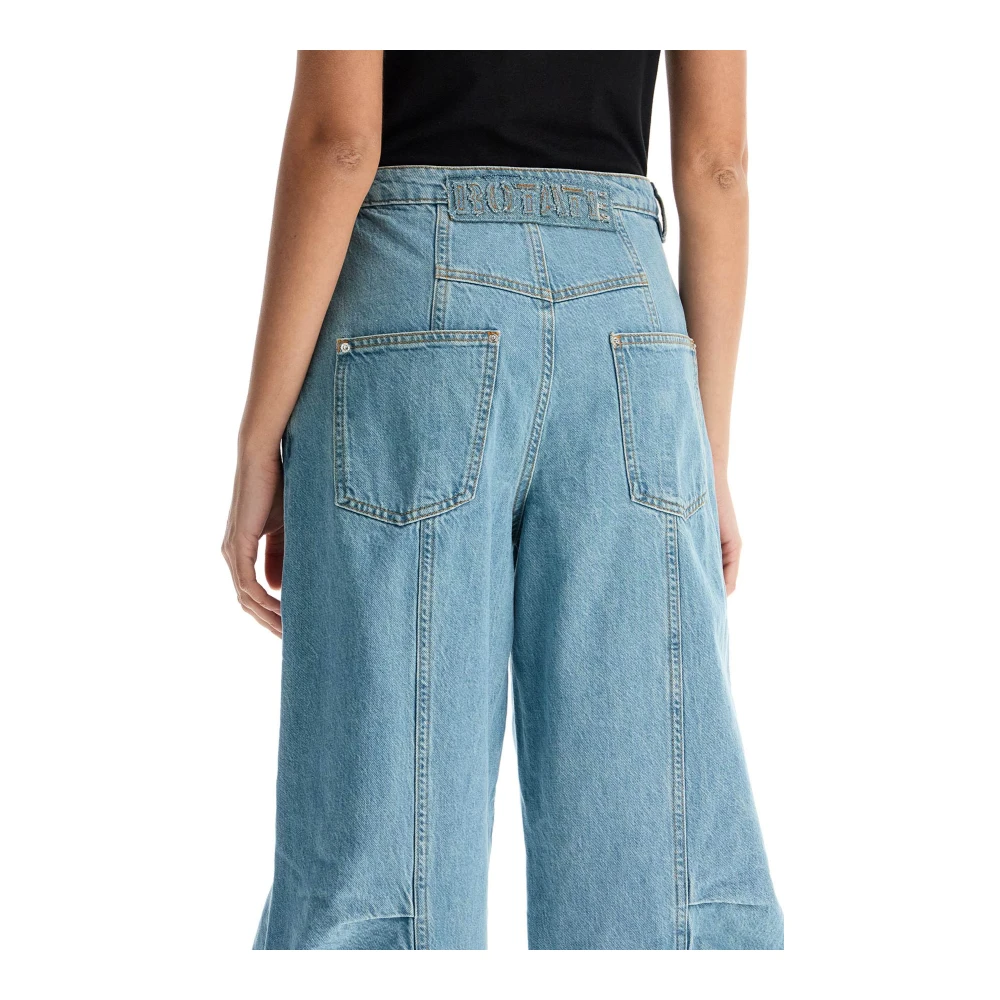 Rotate Birger Christensen Beige Blauwe Denim Sculptuur Jeans Blue Dames