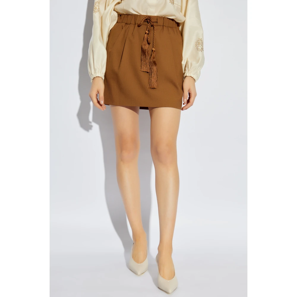 Max Mara Rok Tabarin Brown Dames