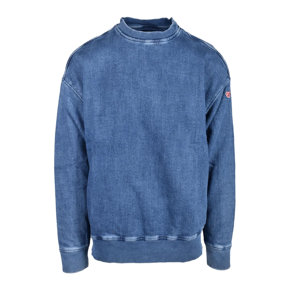 Diesel Katoenmix Gebreide Trui Blue Heren