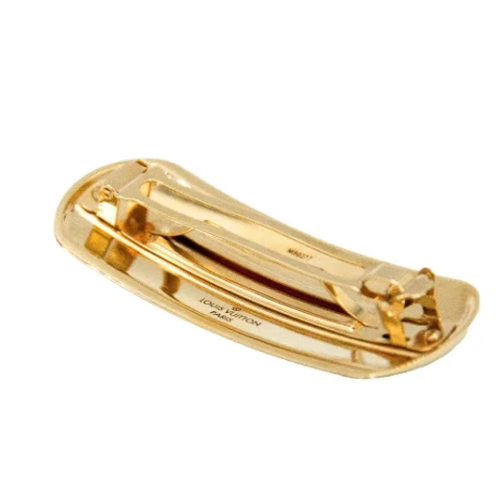 Louis Vuitton Vintage Pre-owned Metal hair-accessories Yellow Dames