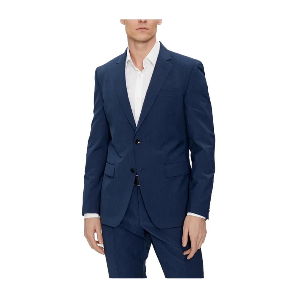 Hugo Boss Elegant Wolblend Monopetto Pak Blue Heren