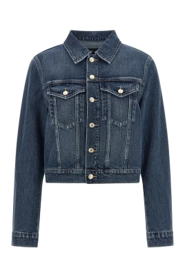 Darted Shrunken Denim Jacket