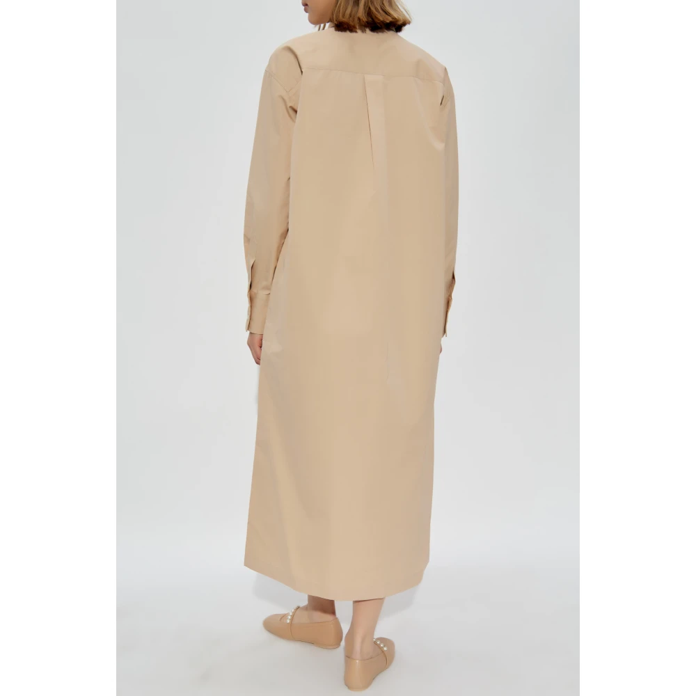 Fabiana Filippi Jurk met een stropdas Beige Dames
