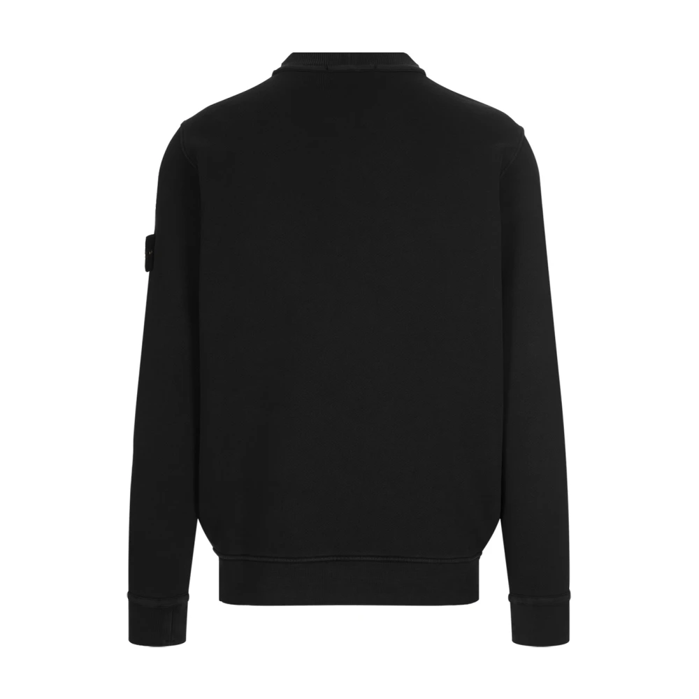 Stone Island Grijze Crew-neck Sweatshirt Diagonale Structuur Gray Heren