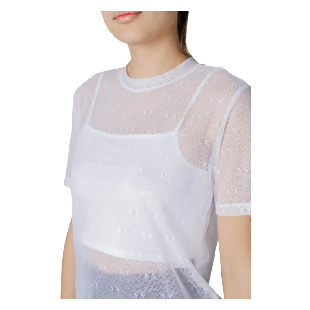 Armani Exchange Korte Mouw T-shirt Collectie White Dames