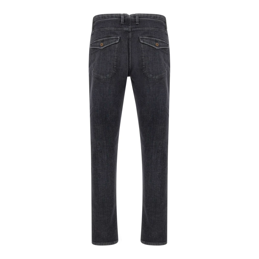 Incotex Zwarte Stretch Denim Slim Fit Jeans Black Heren