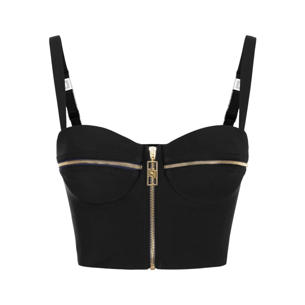 Elisabetta Franchi Zwarte Top voor Vrouwen Black Dames