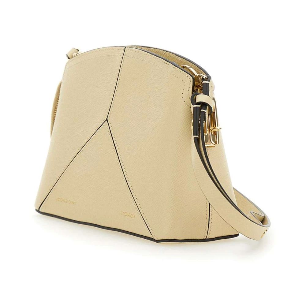 Victoria Beckham Beige Crossbody Schoudertas met B Gravure Beige Dames