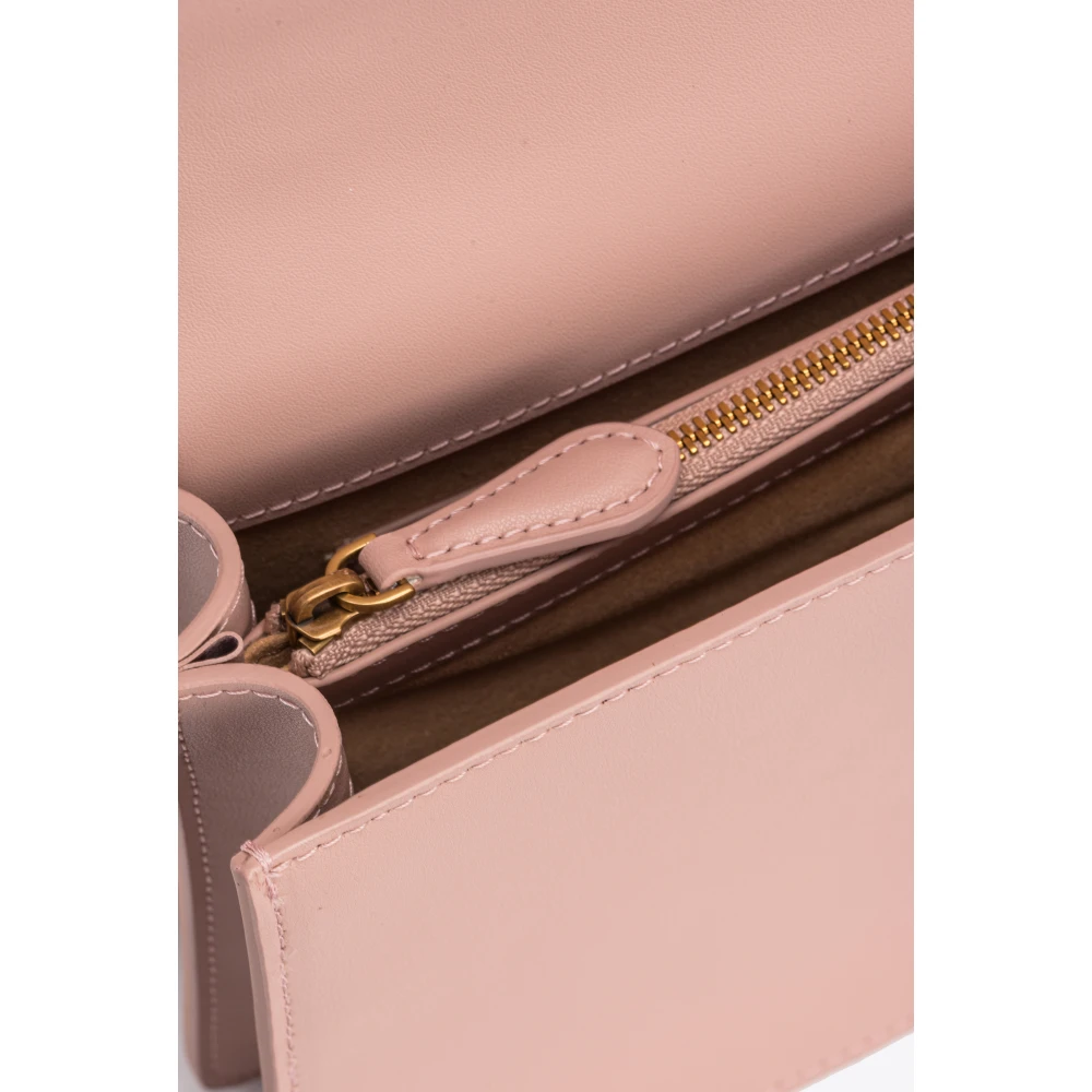 pinko Love Bag One in leer Pink Dames