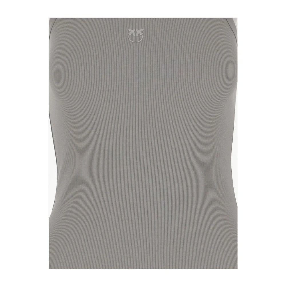 pinko Grijze Katoenen Tanktop Gebreide kleding Gray Dames