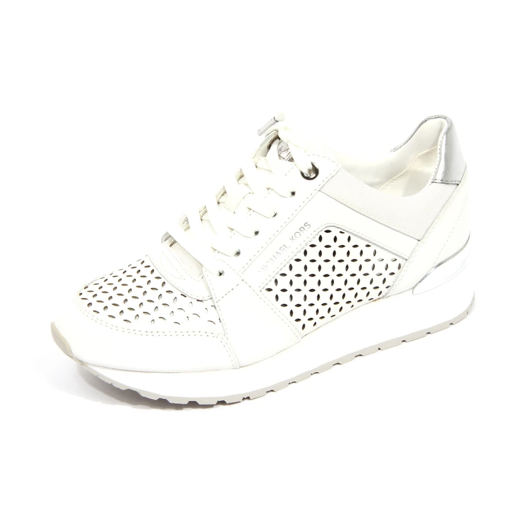 Michael Kors Billie Leather Trainer Dames Schoenen Wit