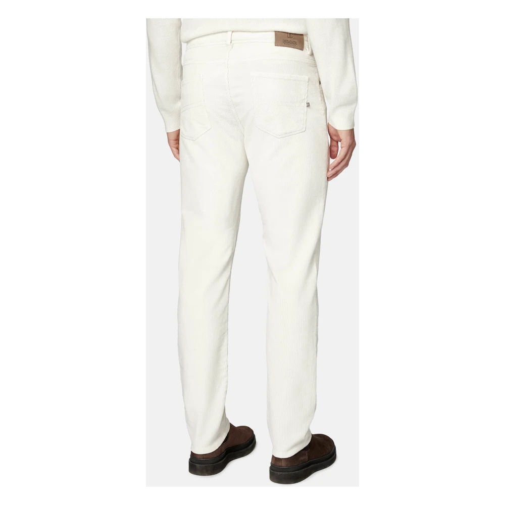 Boggi Milano Jeans in stretchfluweel White Heren