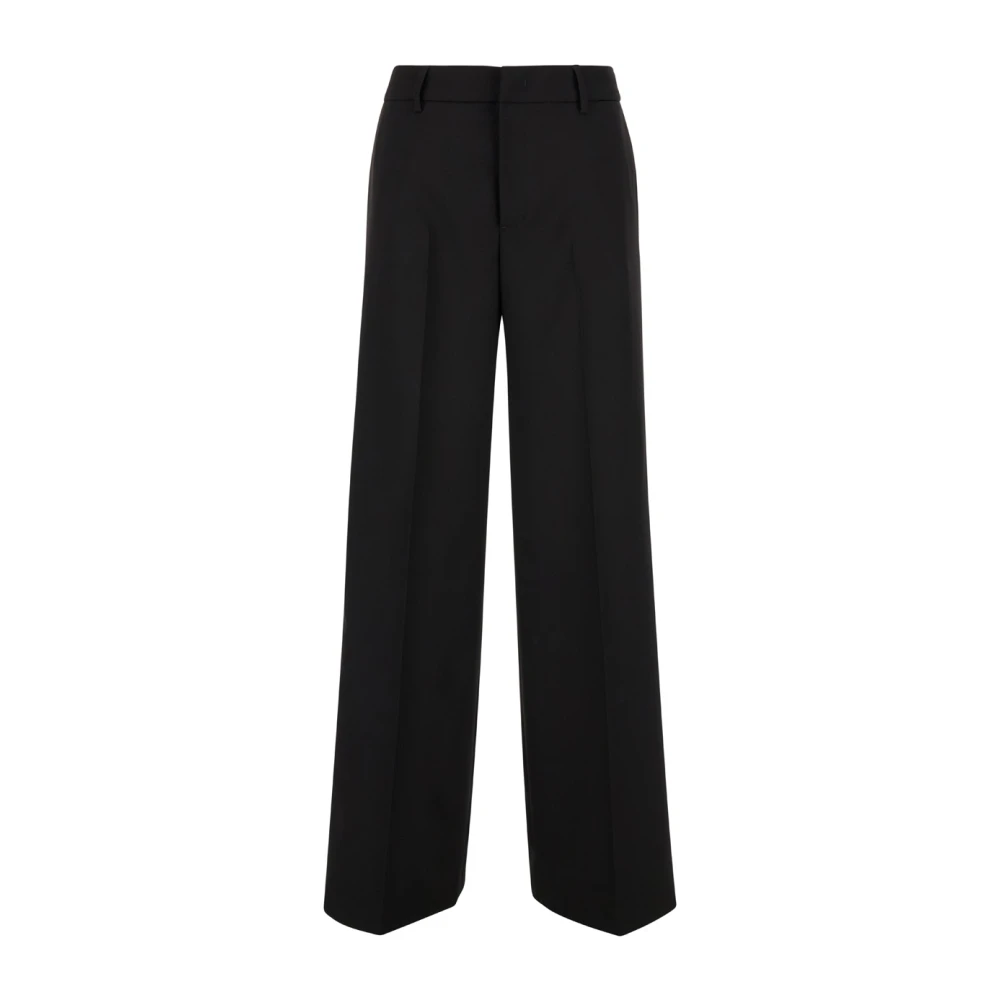 PT Torino Zwarte op maat gemaakte broek met hoge taille Black Dames