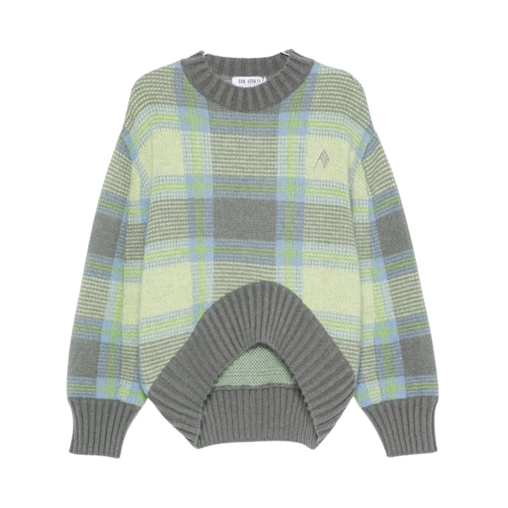 The Attico Jumpers Green - Female - Round-Neck Knitwear - Green - M - Knitwear