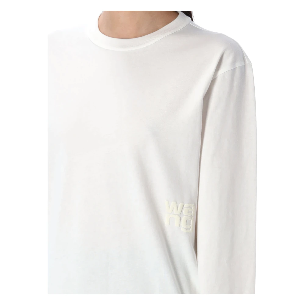 T by Alexander Wang Witte Puff Logo T-shirt White Dames