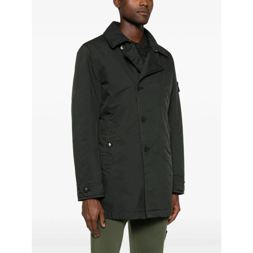 Stone Island Lei Grijs Gewatteerde Jas Gray Heren