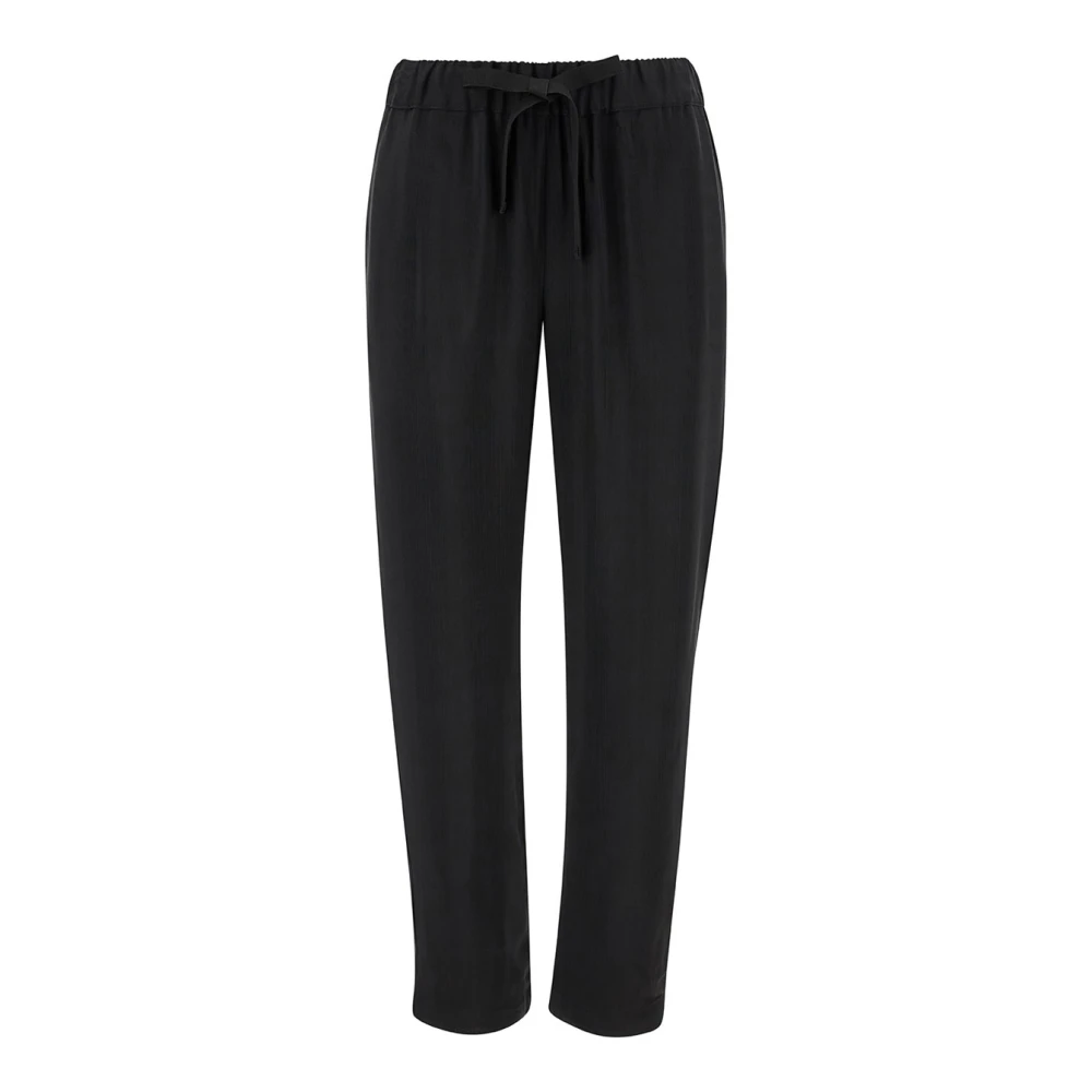 Semicouture Zwarte Viscose Buddy Broek Black Dames
