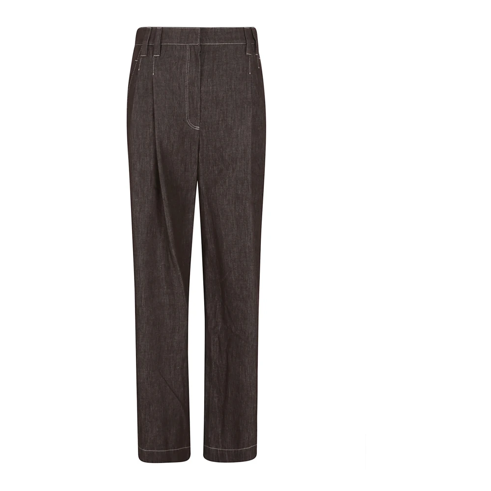 BRUNELLO CUCINELLI Bruine Denim Broek Brown Dames