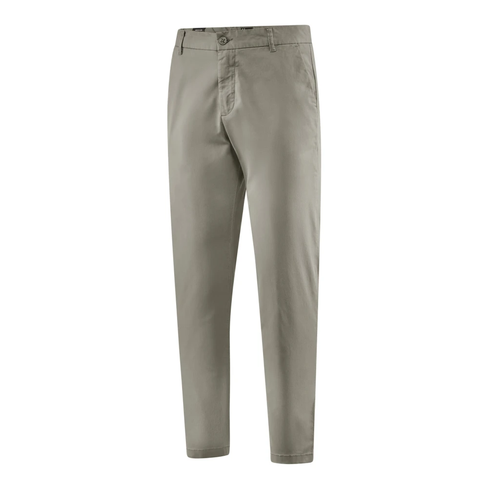 BomBoogie Chino broek in keperstof Gray Heren