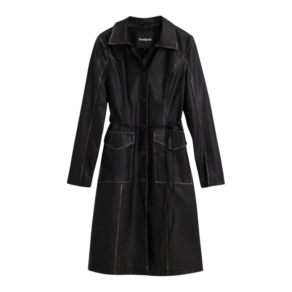 Coats > Belted Coats - - Desigual - Modalova