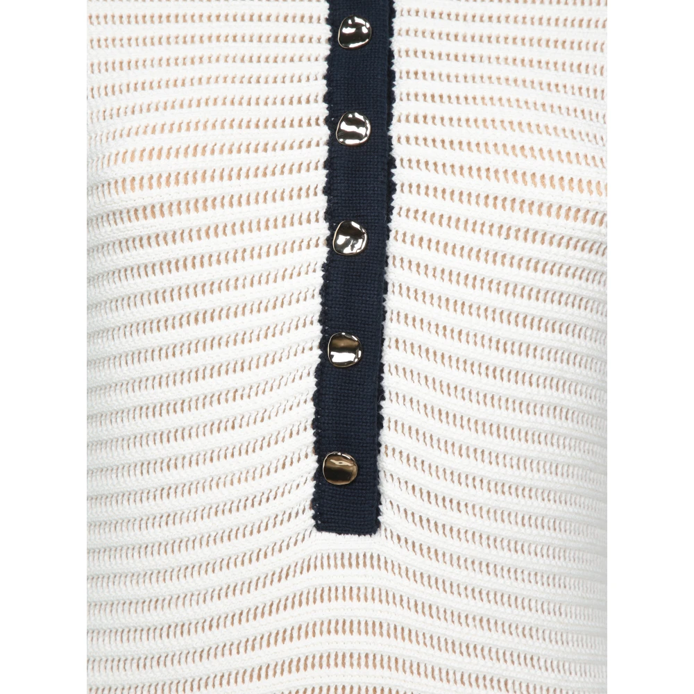 Self Portrait Elegante Gehaakte Mini Jurk White Dames
