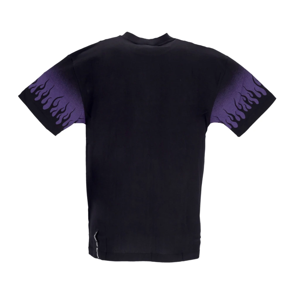 Vision OF Super Flames Logo T-shirt Zwart Paars Black Heren