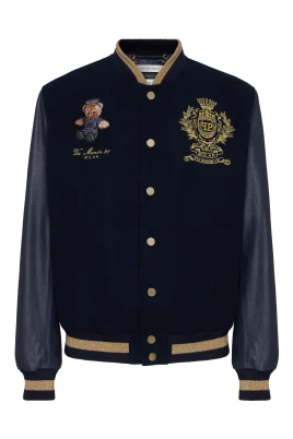 Läder och Ull Varsity Bomber Teddy Doorman