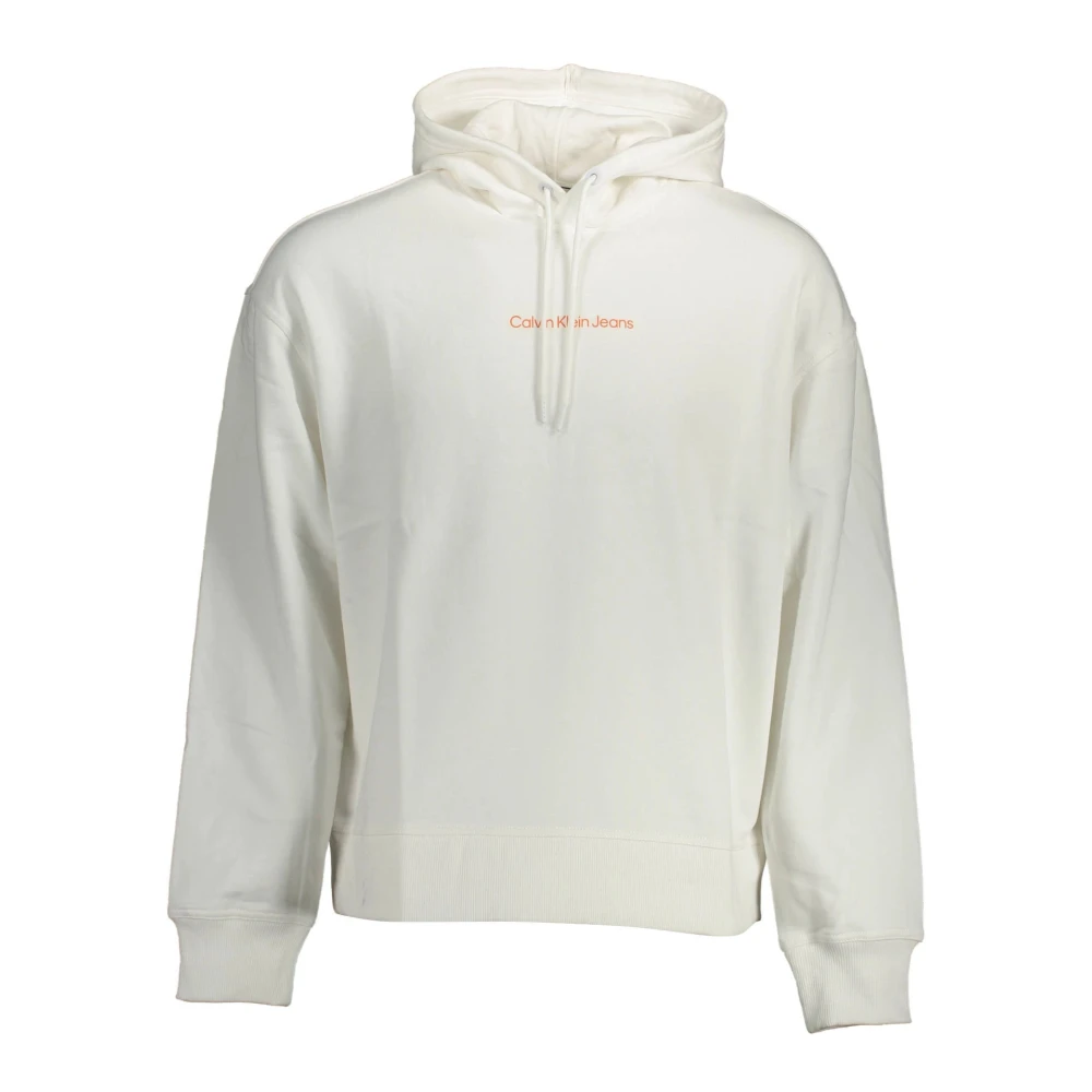 Calvin Klein Herr Vit Sweatshirts & Hoodies S, Sweatshirt Utan Dragkedja