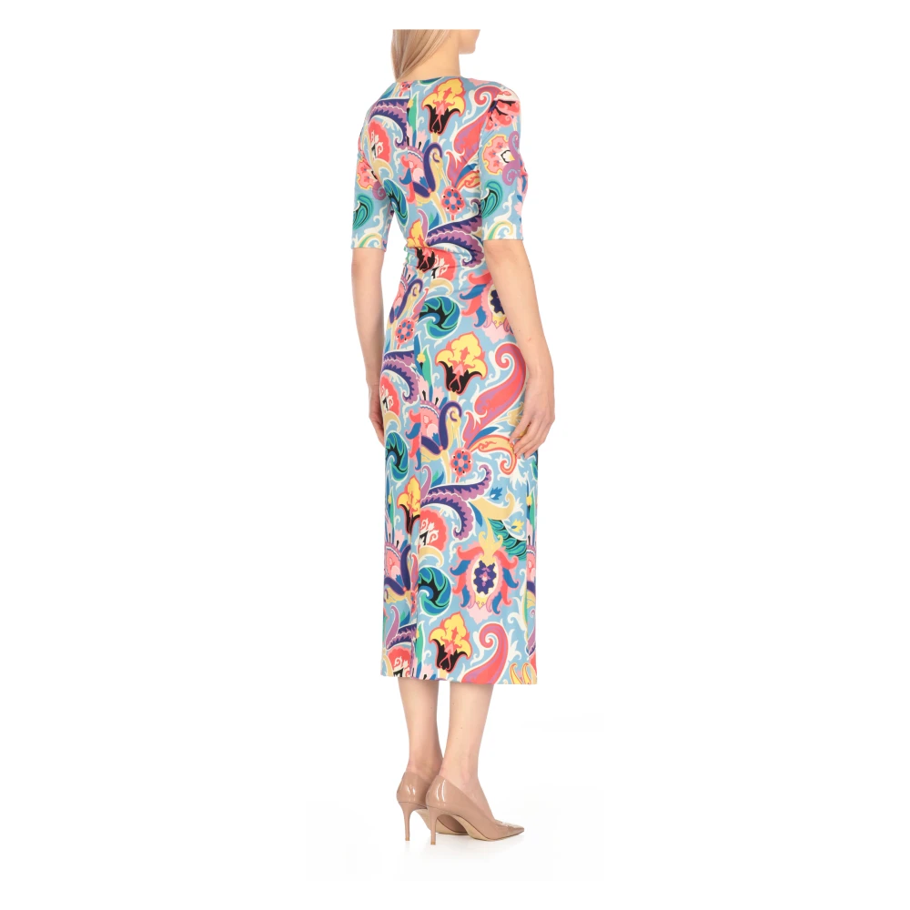 ETRO Bloemen V-hals jurk Multicolor Dames