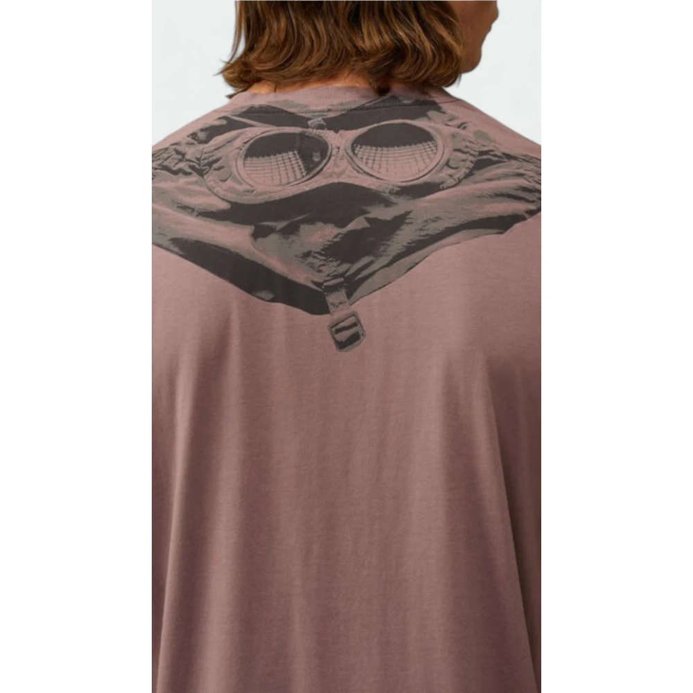 C.P. Company Premium Goggle T-Shirt Purple Heren